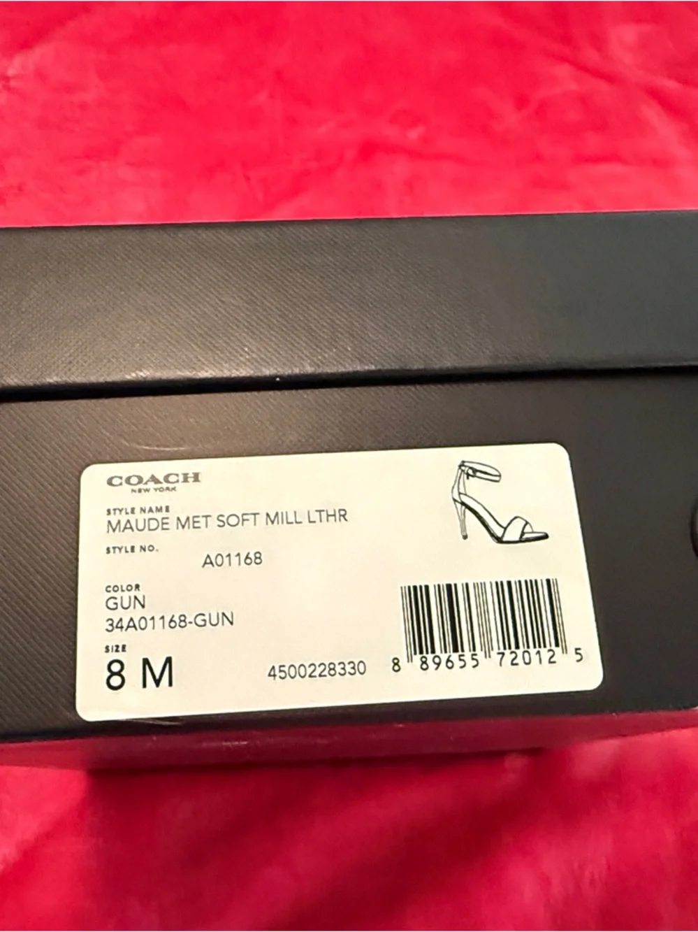 Coach Black Shoe Box with White Label